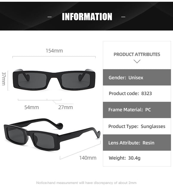 Gafas de Sol Cuadradas Pequeñas para Mujer - Estilo Trendy