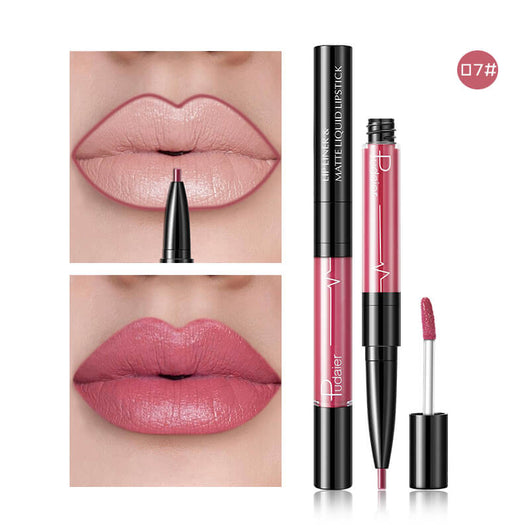 Labial Líquido 2 en 1 Mate y Perfilador - Tinte Rojo Ágata Profesional - Image 16