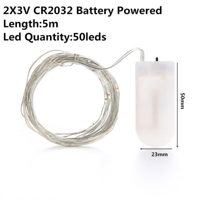 Luces LED Navideñas Exteriores - Guirnalda 2m/5m/10m Recargable USB - Image 13