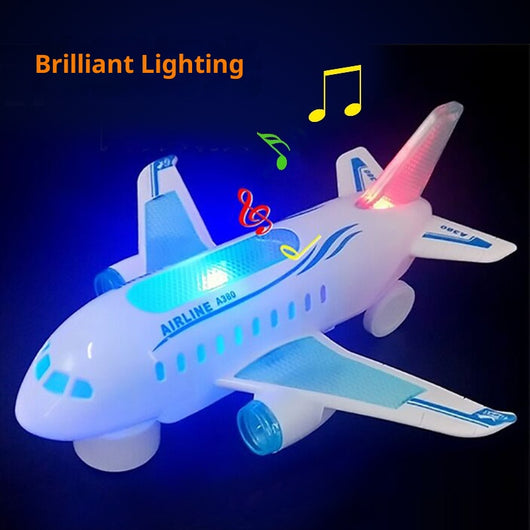 Avión Eléctrico Luminoso Musical con Control Universal para Niños - Image 4