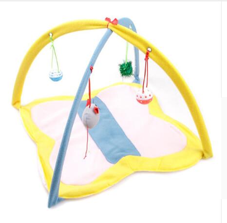 Casa de Juegos para Gatos Plegable con Hamaca y Juguetes Incluidos - Image 12