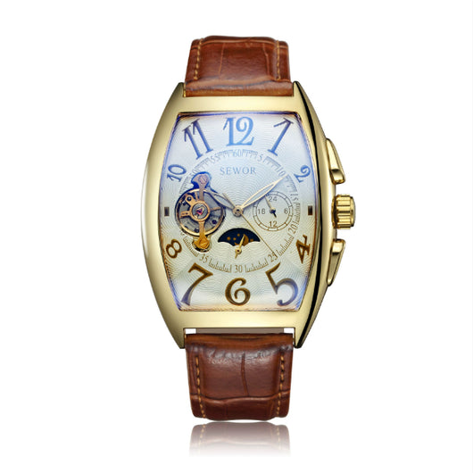 Reloj Mecánico Automático SEWOR Tourbillon con Visor de Estrellas - Image 8