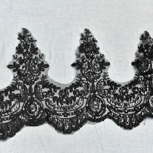 Accesorios de Encaje Secuencia Bordado para Boda con Efecto Pestañas - Image 47