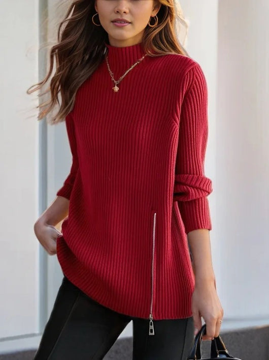 Suéter Cuello Alto Suelto para Mujer - Abrigo Tejido Versátil - Image 6