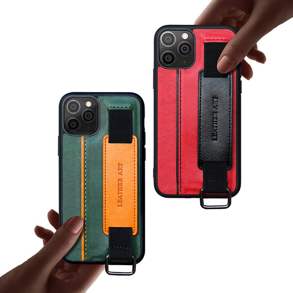 Funda para Teléfono con Brazalete de Cuero