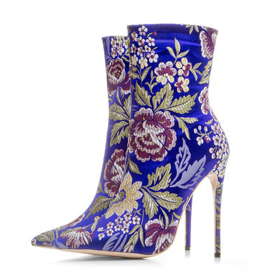 Botines de Tacón Alto Satinado con Punta Afilada - Colección Otoño Invierno - Image 6