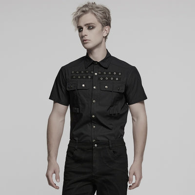 Camisa Punk State Original Streetwear Rock Japonés para Hombre