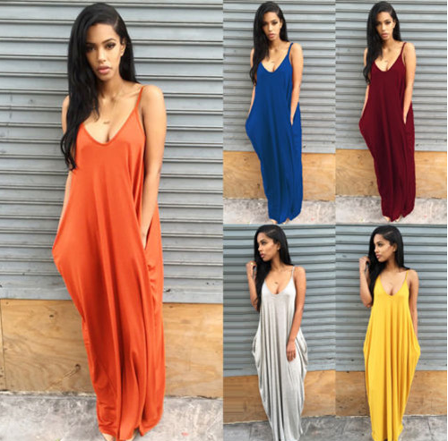 Vestido Largo Casual de Verano Tallas Grandes para Mujer