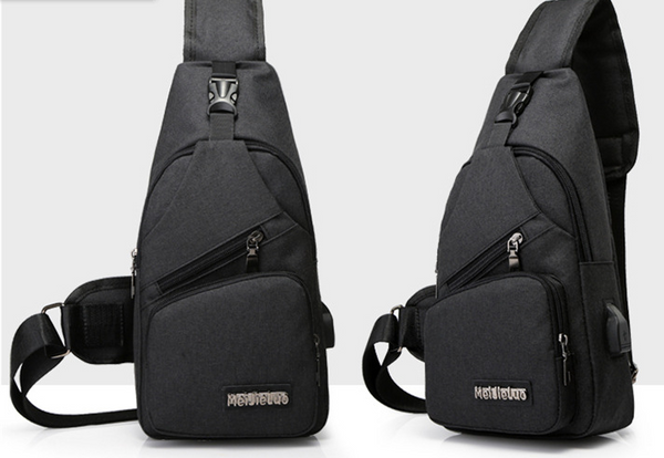 Bolsa Deportiva Crossbody con Carga USB - Mochila de Pecho para Hombre - Image 3