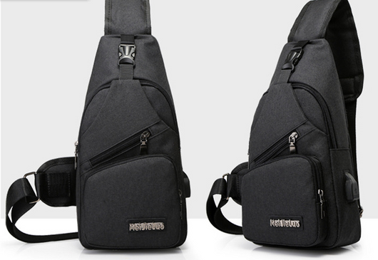 Bolsa Deportiva Crossbody con Carga USB - Mochila de Pecho para Hombre - Image 3