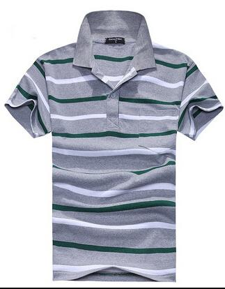 Camiseta Hombre Cuello Rayado Manga Corta con Bolsillo Real - Image 8