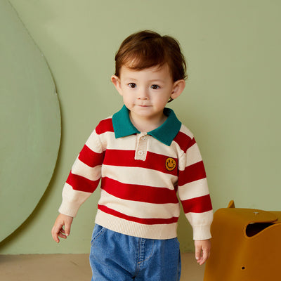 Suéter de Punto con Cuello Polo para Bebé - Manga Larga Primavera y Otoño - Image 3