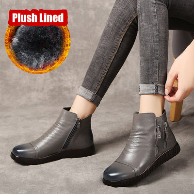Botas de Cuero Cómodo para Adultos Mayores con Suela Antideslizante - Image 10