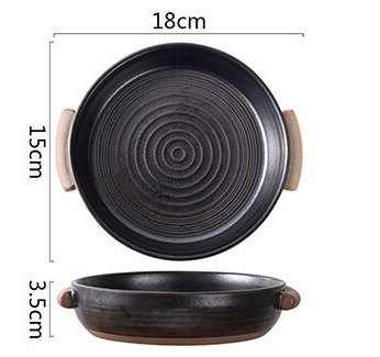 Discos Dobles para Oreja Cerámica Japonesa Vintage Texturizada - Image 6