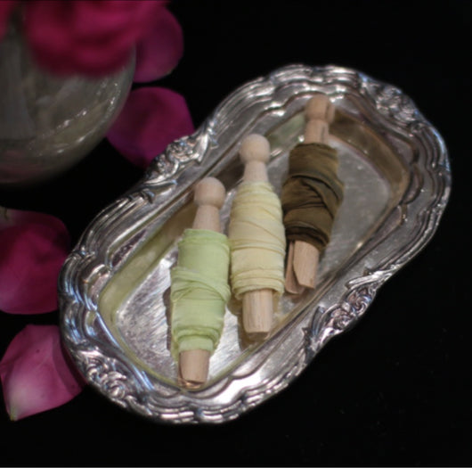 Cinta de Boda Vintage Teñida Artesanalmente con Plantas Naturales