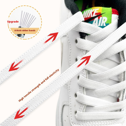 Cordones Elásticos sin Nudo - Zapatos Blancos Unisex con Cierre Ajustable - Image 2