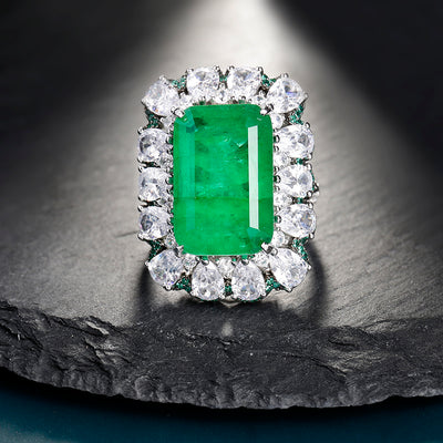 Anillo de Esmeralda en Plata Esterlina Frosty - Image 8