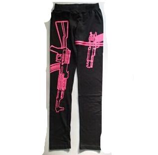 Leggings de Algodón Estampado Personalizado con Diseño Punk de Nueve Puntas - Image 3
