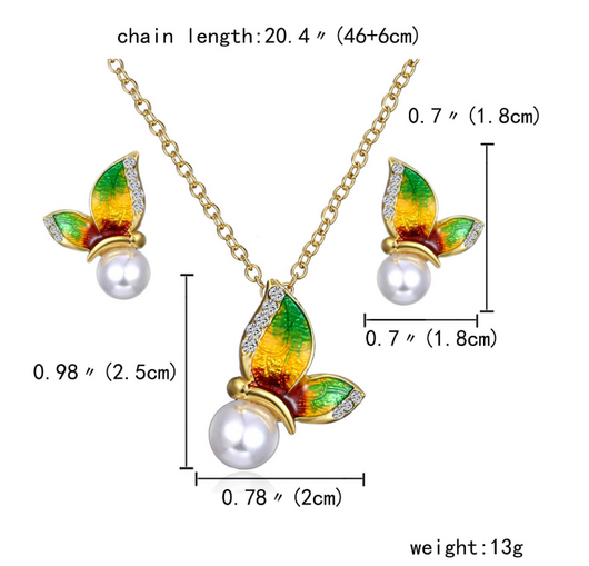 Aretes de Perla Mariposa - Set de Diseño Elegante - Image 14