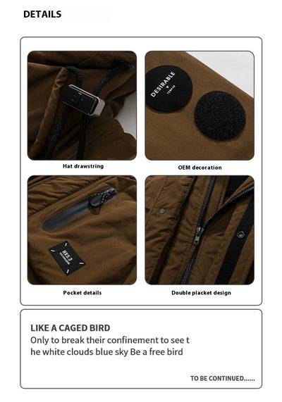 Chaqueta Acolchada de Trabajo Impermeable con Capucha y Múltiples Bolsillos - Image 30