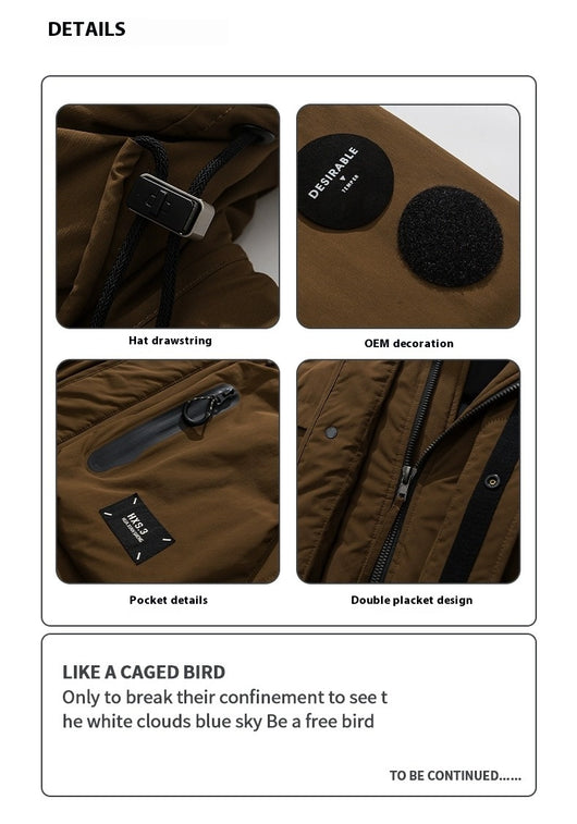 Chaqueta Acolchada de Trabajo Impermeable con Capucha y Múltiples Bolsillos - Image 30