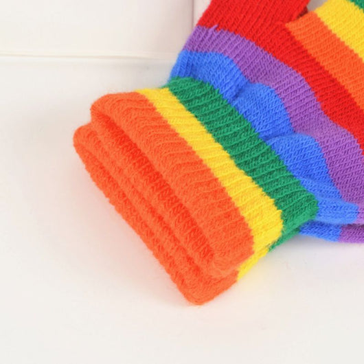 Guantes sin Dedos Arcoíris para Adultos - Medio Dedo Transpirable - Image 4