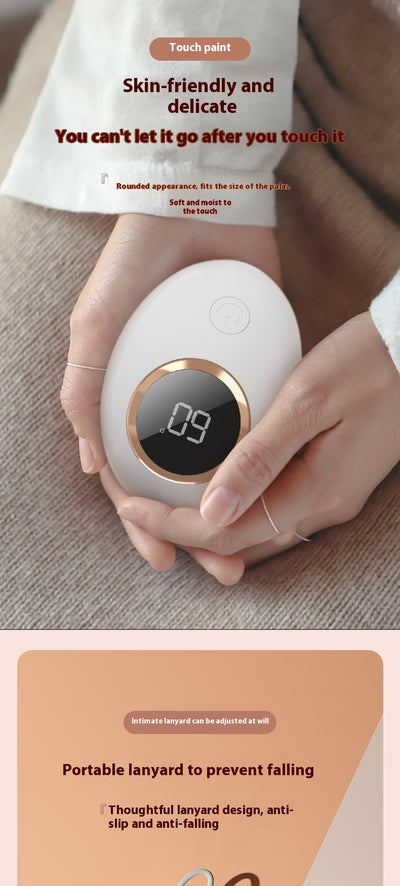 Dark green paw-shaped hand warmer and power bank with a cute bear design, held in a hand with white faux fur gloves. - Image 27