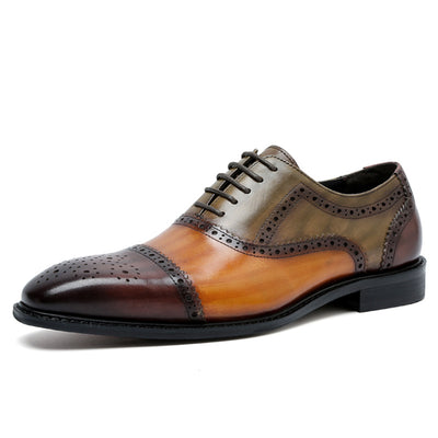 Zapatos de Cuero Genuino con Punta Afilada y Detalles Tallados - Image 15