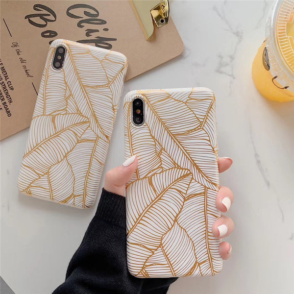 Funda para Celular Hoja de Plátano Bronceada