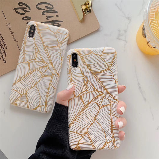 Funda para Celular Hoja de Plátano Bronceada