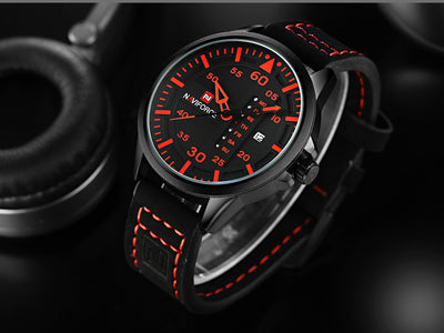 Reloj Deportivo Militar NAVIFORCE para Hombre - Cuarzo con Calendario y Correa de Cuero - Image 5