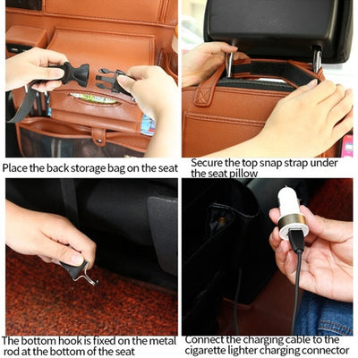 Organizador de Asiento de Auto con Almacenamiento Multifuncional - Image 2