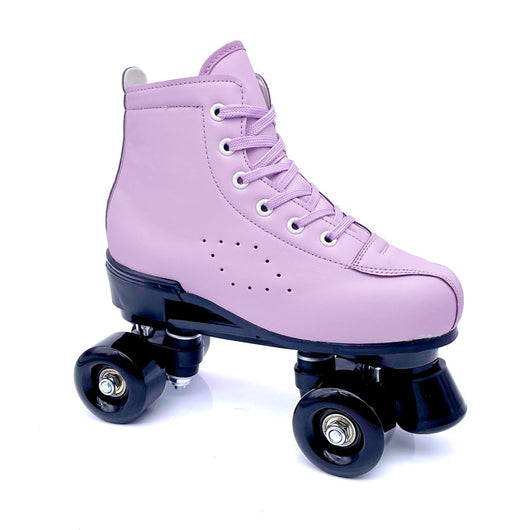 Patines Morado de Cuero con Doble Fila - Image 4