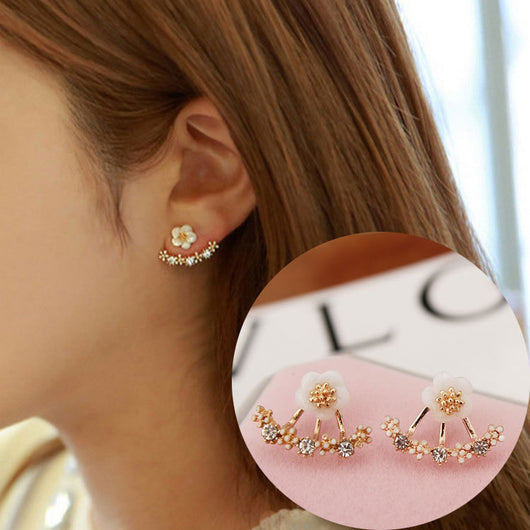 Aretes de Perla con Margarita Delicada para Mujer - Image 8
