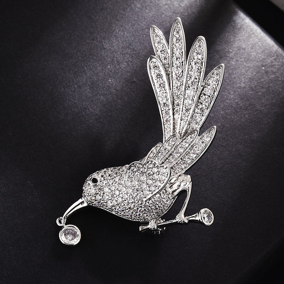 Broche de Pájaro Elegante