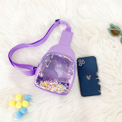 Mochila de Pecho Infantil de Cuero PU con Efecto Arenilla - Ligera y Moderna - Image 7