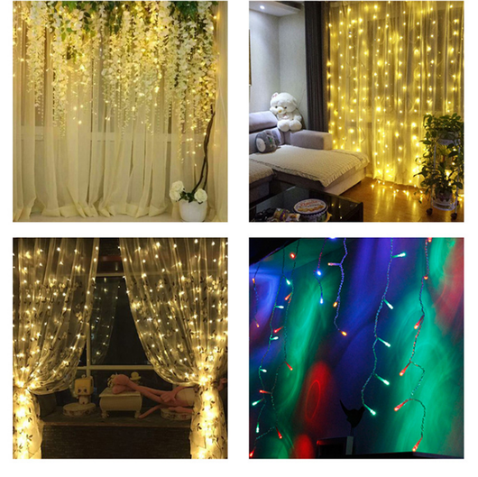 Cortina de Luces LED Navideñas