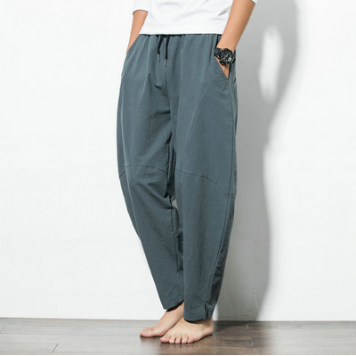Pantalones Harem Étnicos de Algodón y Lino con Encaje Hip-Hop - Image 17