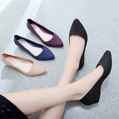 Zapatos planos con punta afilada para mujer