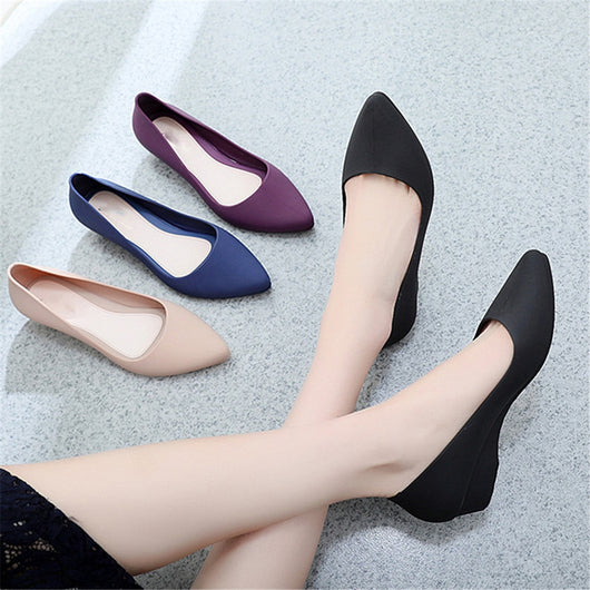 Zapatos planos con punta afilada para mujer
