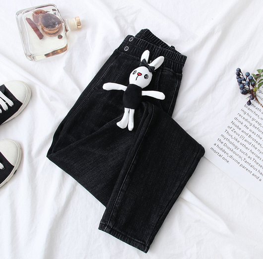 Jeans de Cintura Alta Bunny Accessory - Image 5