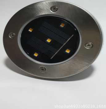 Lámpara de Piso Cuadrada Impermeable de Acero Inoxidable con 5 LED para Jardín