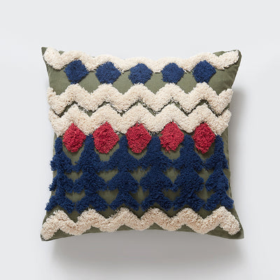 Funda de Almohada Bohemia Artesanal India con Acolchado Manual - Image 7