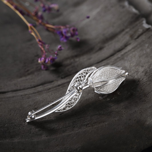 Broche Elegante para Cuello de Abrigo Otoño e Invierno