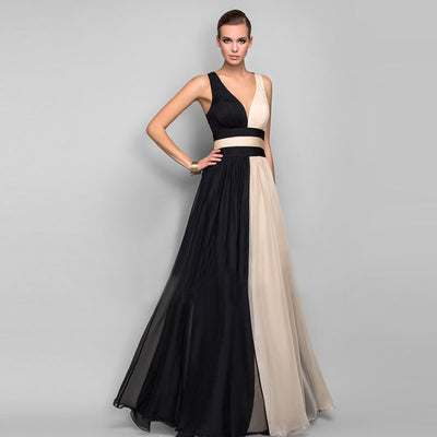 Vestido Largo Elegante Escote V Espalda Descubierta - Diseño Europeo - Image 5