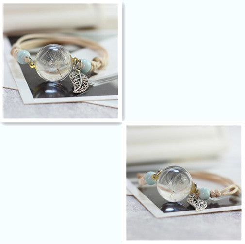 Pulsera Esfera de Cristal con Flores Secas - Diente de León y Estrellas - Image 12