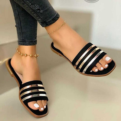 Pantuflas Huecas de Fondo Plano Talla Grande