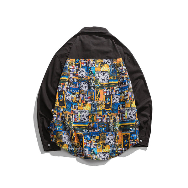 Camisa Suelta Estampada para Hombre - Image 13