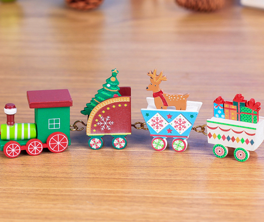 Set de 4 Trenes de Madera Miniatura para Niños - Image 15