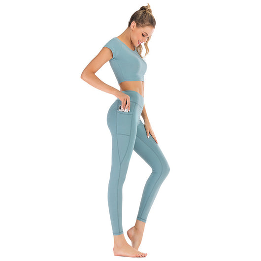 Conjunto de Ropa Yoga con Bolsillos para Mujer - Image 6